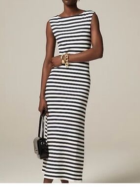 J. Crew Ribbed Boatneck Midi Dress